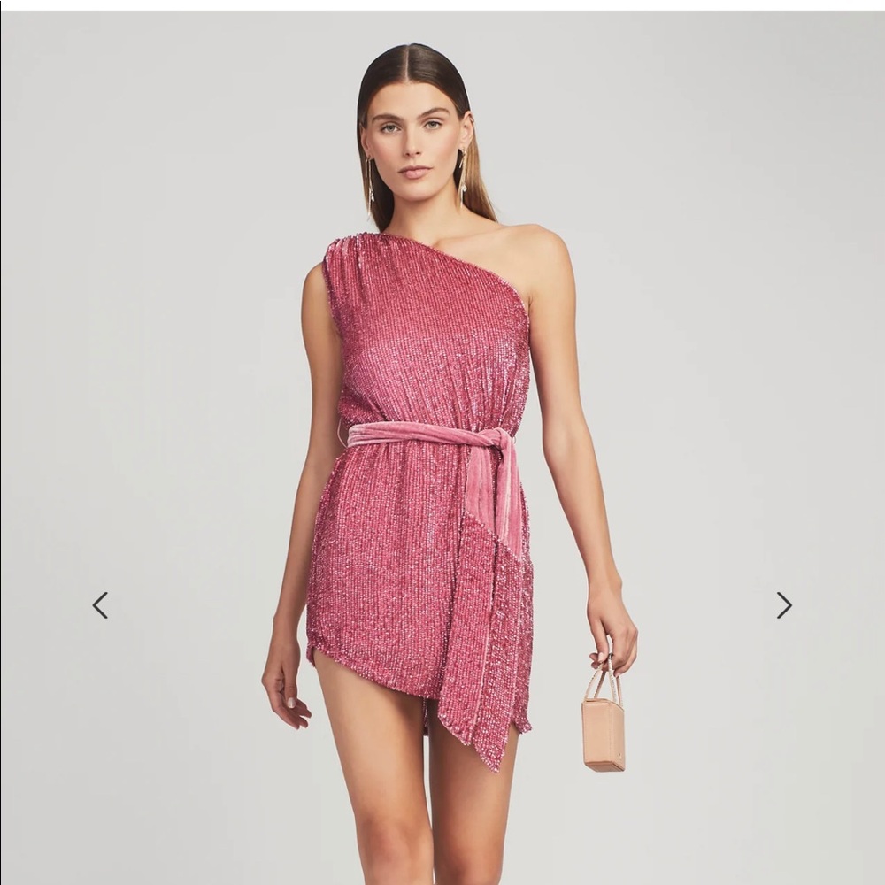 Retrofete Ella Sequin Dress - Pastel Pink XS